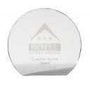 Image of Branded 125cm x 19mm Clear Glass Freestanding Circle Award