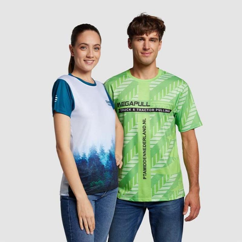 Image of Sublimated cotton feel polyester (140/170gsm)
