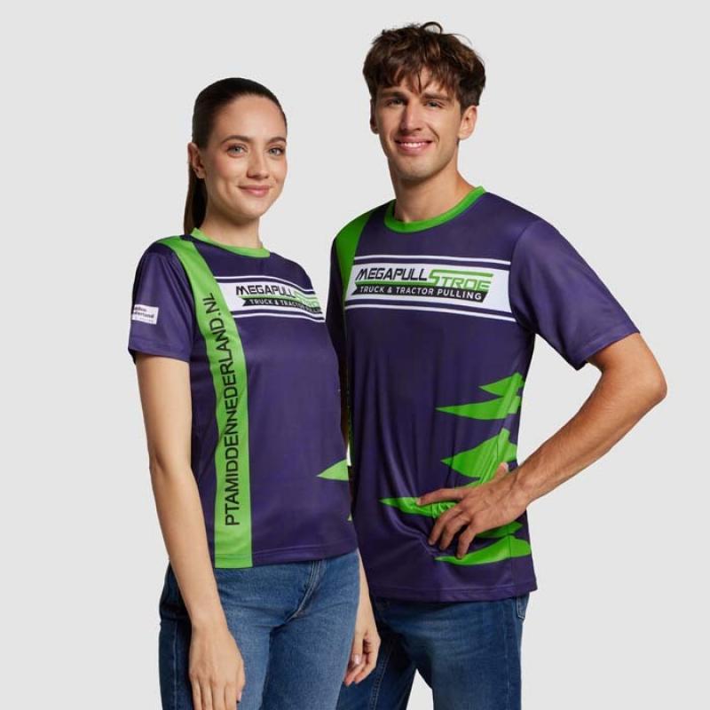 Image of Mesh polyester O-Neck T-shirt (145gsm)