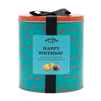 Image of Branded tin of popcorn